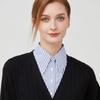 Detachable False Collar Stripes Lapel Half Shirt New Neckline  Women Girls
