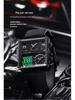 Mark Fairwhale Men's Geometric Retro Square Watch with Genuine Leather and Alloy