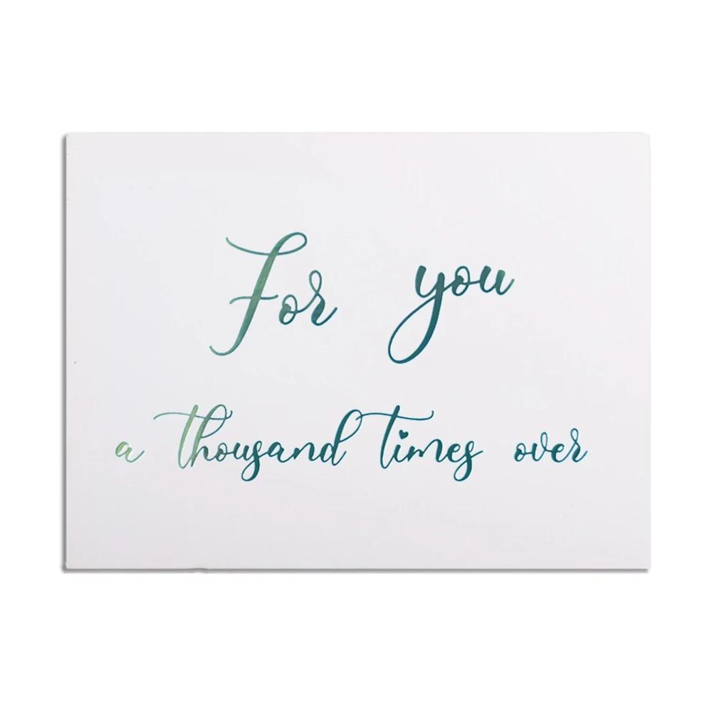 50Pcs Mini Thank You Card Gold Simple Design Scrapbooking Party Invitation Greeting Card Birthday Party Gift Message Cards