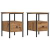 VidaXL Bedside Tables 2 Pcs Artisan Oak Engineered Wood, Bedside Table, Bedroom Furniture, Cabinet 857265