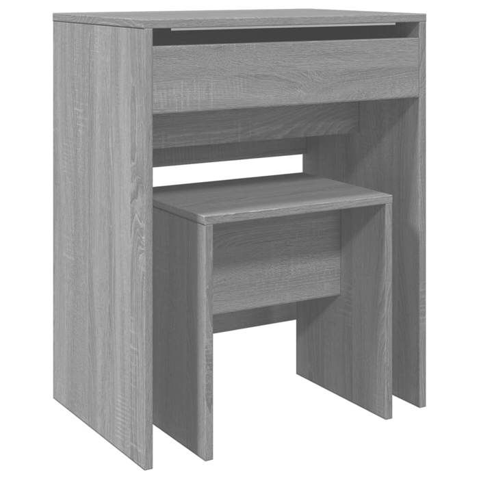 VidaXL Dressing Table and Stool Sonoma Grey 60x40x113.5 Cm, Makeup Table, Bedroom Dressing Table, Dressing Table with 848218