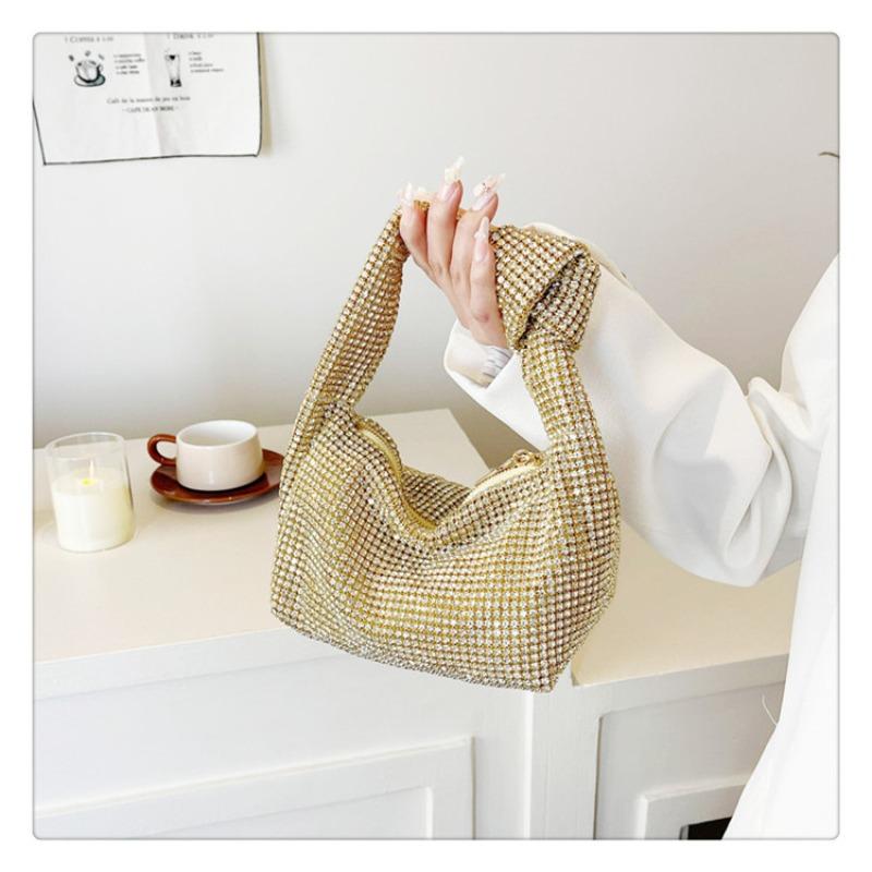 Niche design high-end bag women's full diamond women's bag new large-capacity fashionable versatile diamond-encrusted handbag