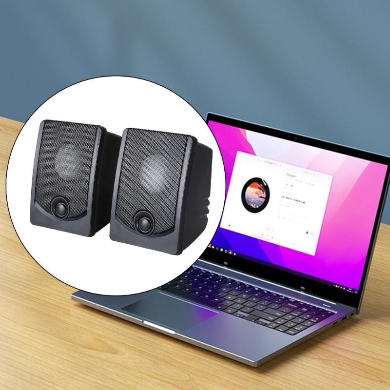 USB Desktop Speaker Computer Speaker Clear Sound, User Friendly Operation & Strong Vibration Subwoofer for Clear Output