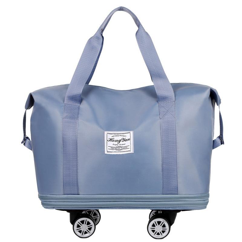 Abnehmbare, tragbare Gepäcktasche mit Universalrädern, Aufbewahrungstasche mit hoher Kapazität zur Trennung von Trocken- und Nassflüssigkeit, erweiterbare Reisetasche für Geschäftsreisen, Sport- und Fitnesstasche