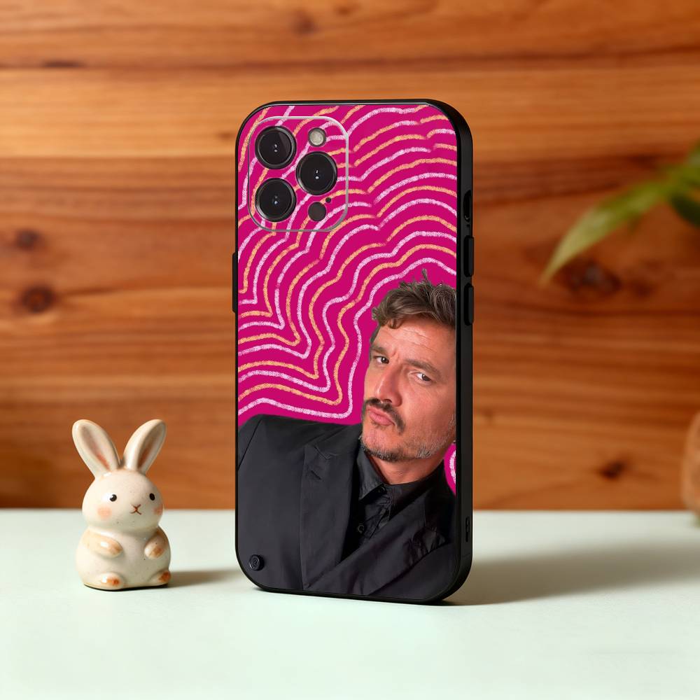 Handsome Pedro Pascal Actor Phone Case For iPhone17,16,15,14,13,12,Plus,Pro Max, 5G Others Soft Black Cover