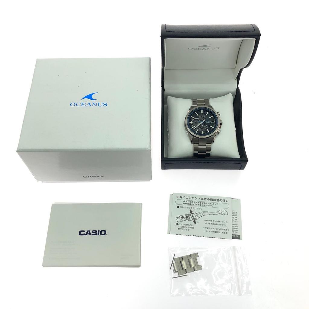 Used CASIO Men's Watch Solar Radio OCEANUS Classic Line Day-Date OCW-T4000