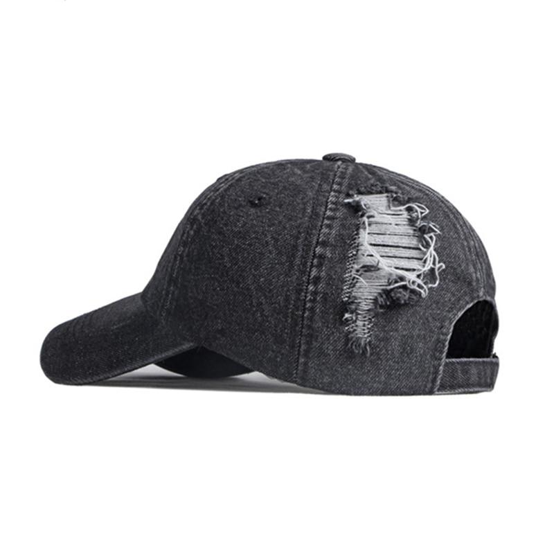 Northwood Women's Denim Baseball Cap Hip Hop Cap Men Denim Hole Solid Dad Hat Hiphop Sun Snapback