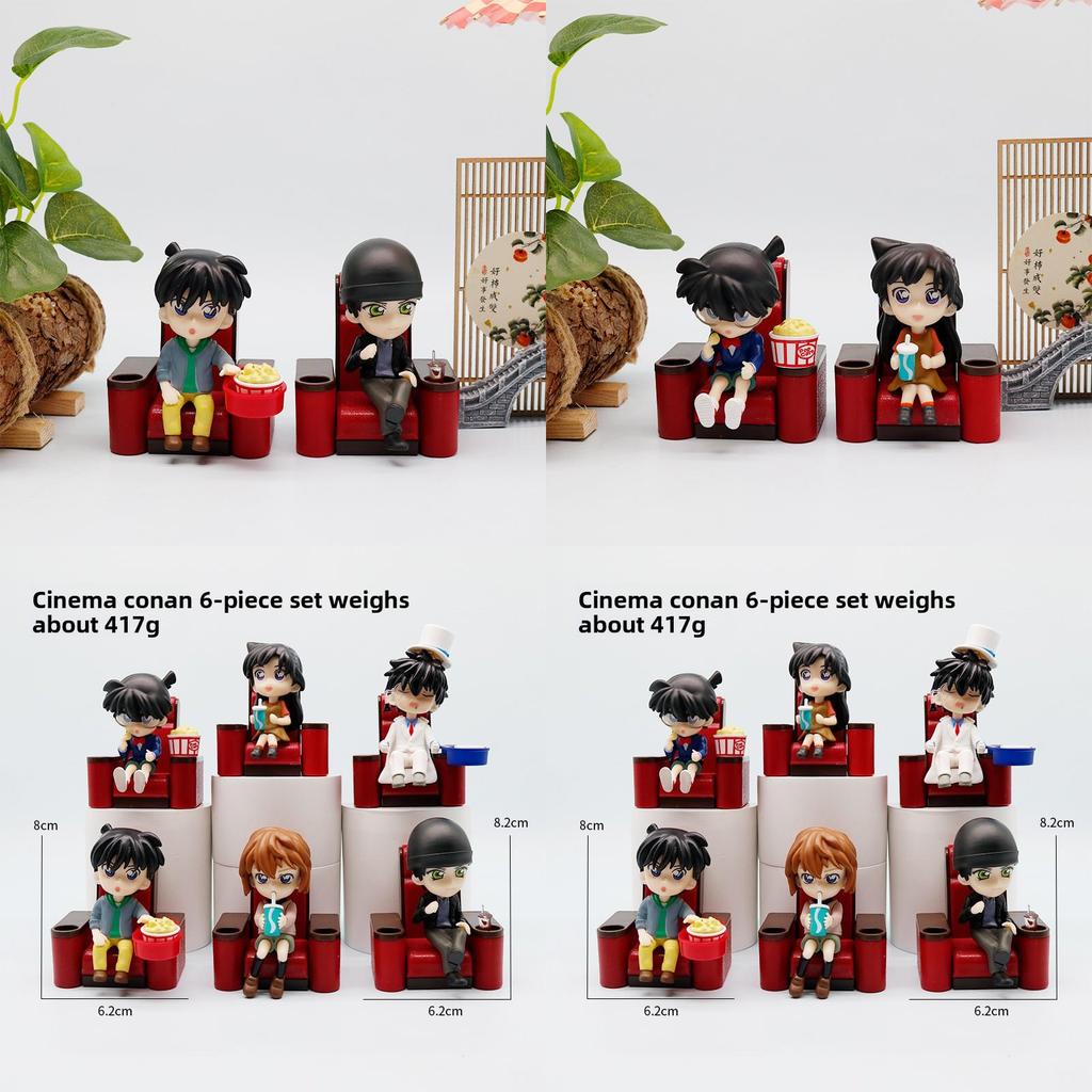 Detective Conan Rachel Moore Anita Hailey Kuroba Kaito Movie Theater Set For Desktop Display