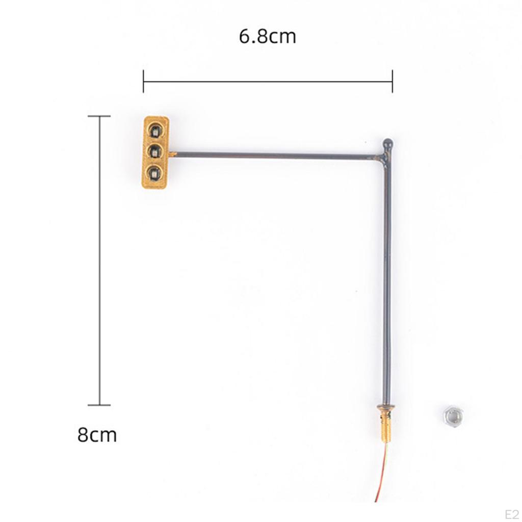 Miniature Model Railway Train Lamp DIY Traffic Lights Accessories 1:87 Lamppost for Layout