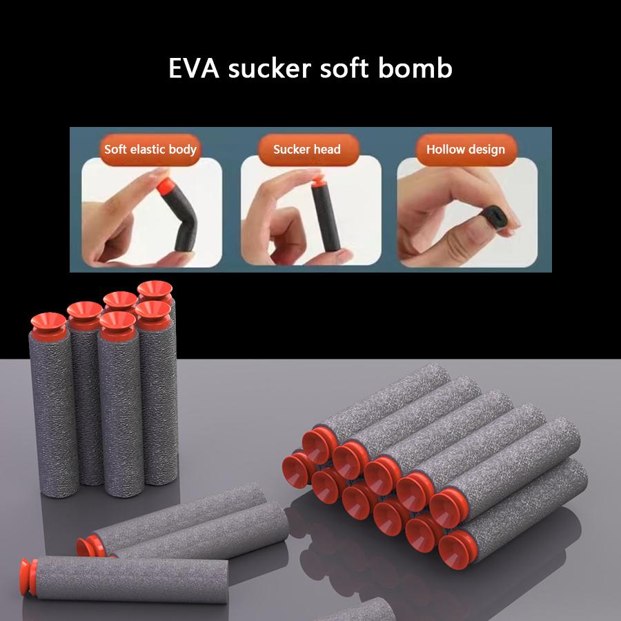 0206 Double Launcher EVA Bullet Cartoon Dinosaur Shooting Gun Toy for Children