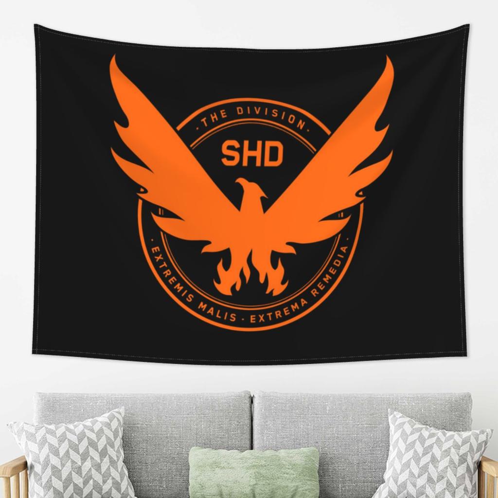 The Division 2 Shd Strategic Homeland Division Tapestry Decor Art Aesthetic Tapestries for Bedroom Home Wall Cloth Wall Hanging