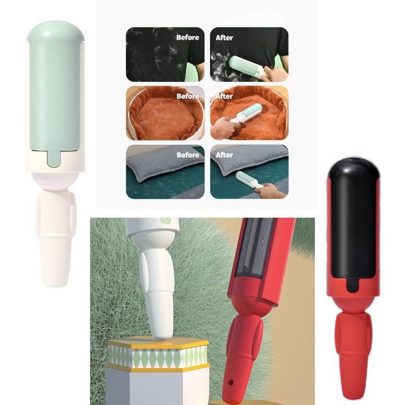 Tierhaarentferner Kleidung Statisch Mehrzweck Doppelseitige Bürstenrolle Für Katzen Und Hunde