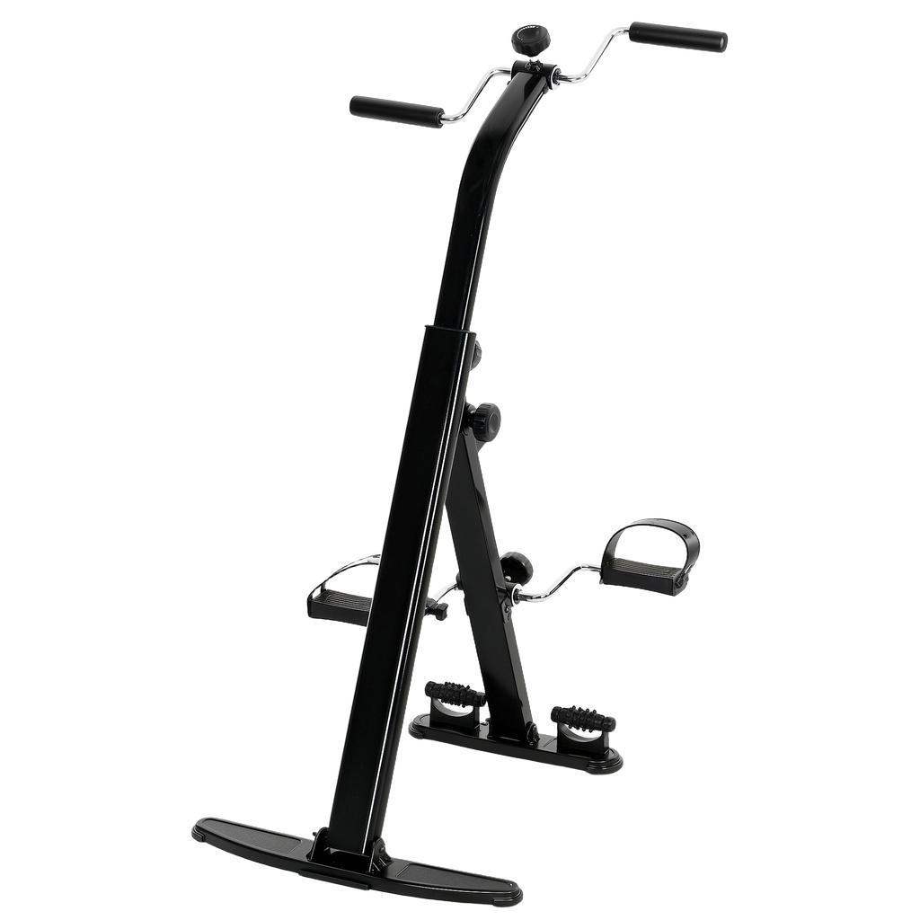 Foldable Exercise Bike For Leg And Arm Rehabilitation With LCD Screen And Adjustable Handlebar Height Black