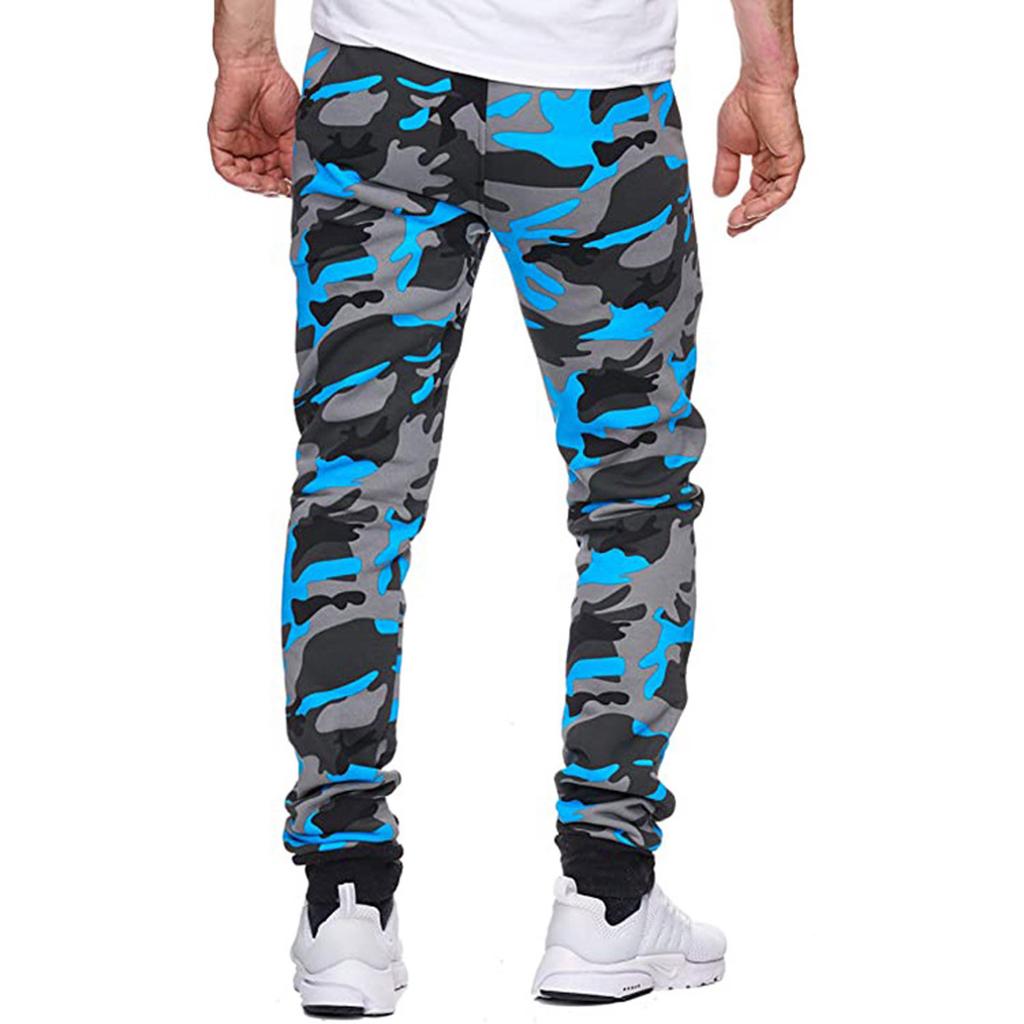 Fashion Men's Sport Camouflage Bandage Casual Loose Sweatpants Drawstring Pant