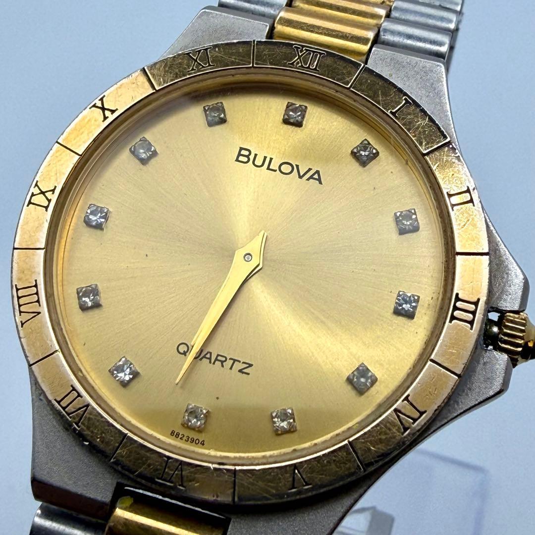Used Bulova BULOVA Combi Gold Working New Battery Unisex Quartz