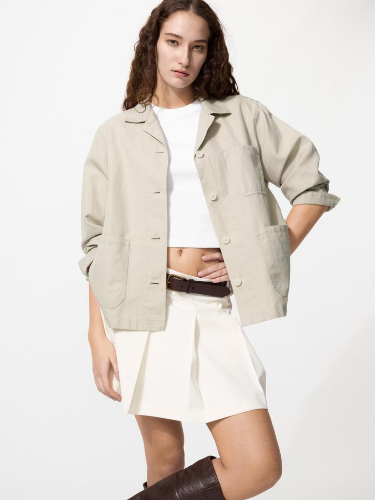 Uniqlo Japan Linen Blend Choa Jacket