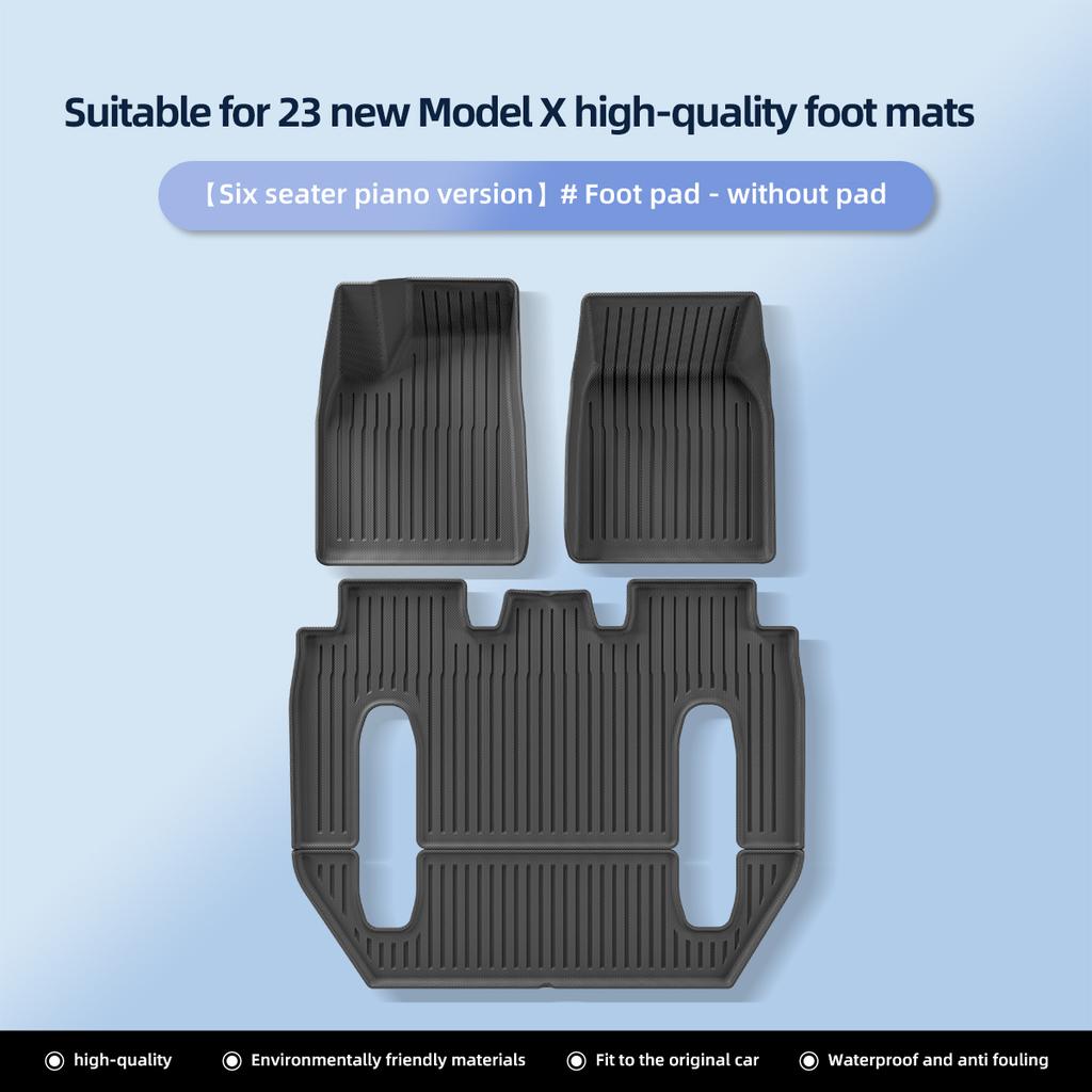 for Tesla Model X 2025 2025 TPE 3D Car Floor Mats Cargo Liner Trunk Pad Waterproof Protective Left Rudder