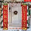 Merry Christmas Couplet Banner 1 Pair Polyester Indoor Outdoor Decor