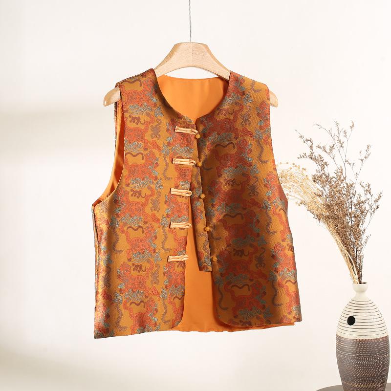 Tigerstadt fünf Gifte Retro Jacquard Weste vielseitiges Temperament locker modische Weste