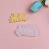 Silicone 3D Happy Birthday Cake Mold Letters Numers Mold For Ice Jelly Chocolate Mould Cream laminated Edge Cake Decorating Tool