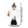 Halloween Stehender Geist Plüschtier Puppe Ornament 17,3 Zoll Ausziehbar Halloween Gruseliger Geist Plüschfigur Skulptur Dekor