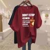2025 New Cotton Short-sleeved T-shirt Women's Summer Versatile Loose Foreign Style Printed Bottoming Shirt Half-sleeved Top Ins Tide