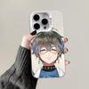 Ike Eveland N-NIJISANJIS Phone Case For iPhone 16,15,14,13,12,11,Pro,Max,Plus,Mini,XS,SE Anti Fall Gray White Matte Hard Bumper