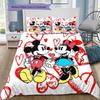 Sweet and Heart-themed Mickey & Minnie Couple Patterns – The Perfect Choice for Decorating A Child's Bedroom. Warm Bedding Set.