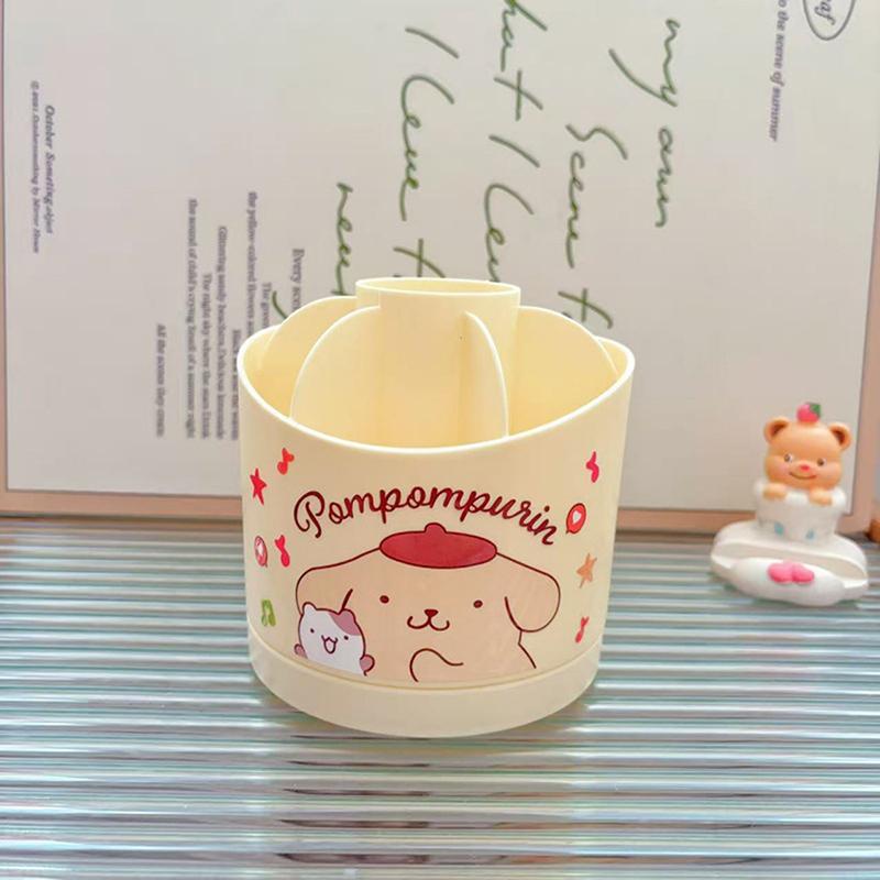 Sanrio Macaron Rotating Pen Holder Office Desktop Storage Box Kulomi Student Dormitory Desk Storage Pen Holder