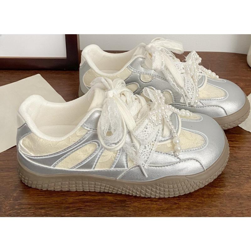 

Женская обувь дышащая, универсальная, нишевая, повседневная и практичная 35 серебряный