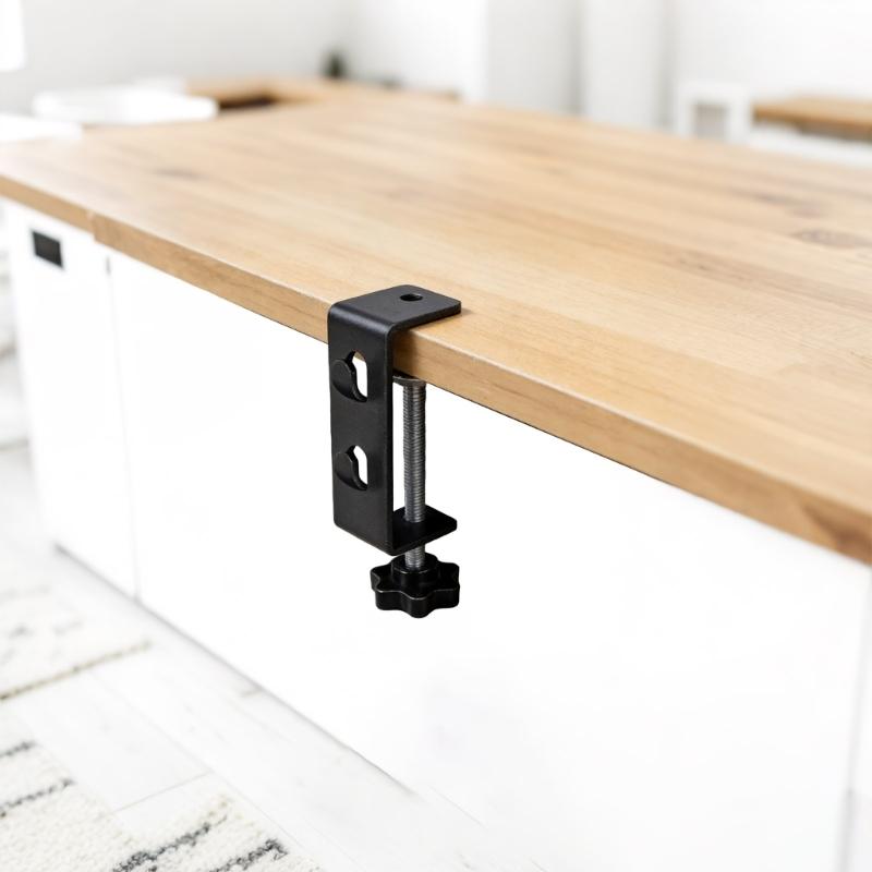 2Pcs Desktop Base C Clamps Table Mount Clamps Desk C Clamps Iron Hardware Clamps For Workbench Studio Accessories