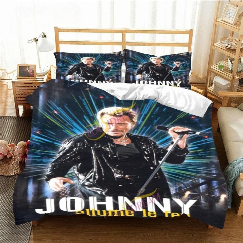 France Rock Singer J-Johnny H-Hallyday Bedding Set Single Twin Full Queen King Size Bed Set Aldult Kid Bedroom Duvet Cover Sets