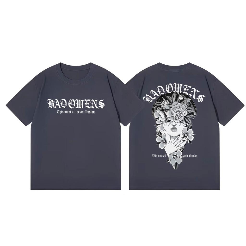 Rock Band Bad Omens Tour 2026 T-shirts Graphiques Mode Rock Vintage Manches Courtes T-shirt Hommes Femmes Coton de Haute Qualité T-shirts