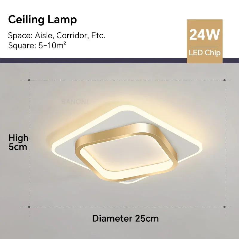 LED-gang-taklys for korridortrapper Foaje Balkong Soverom Moderne innendørs taklampe Lysarmaturer Luster