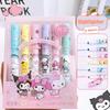 6Pcs/Box Highlighter Pen Set Kawaii Kuromi Melody Cinnamoroll Art Fluorescent Markers Pens School Stationery For Kids