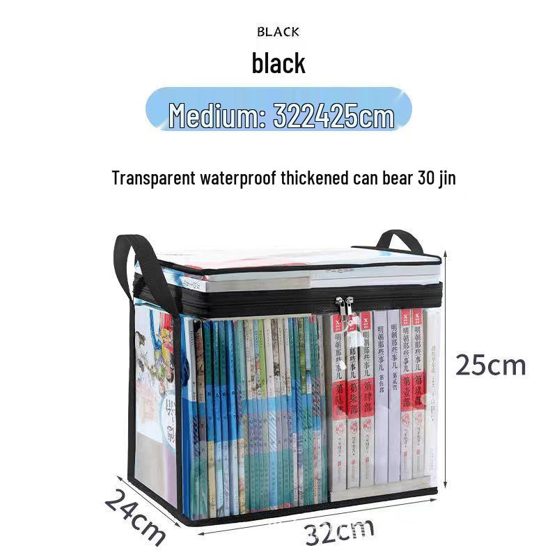 

Foldable Transparent Dustproof Desktop Storage Organizer and Book Box