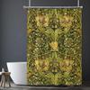 Waterproof Botanical Shower Curtain Green Yellow Floral Print Tropical Luxury Jungle Bathroom Curtain Home Decor Idea