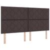 Box Spring Bed with Mattress Dark Brown 180 x 200 cm Fabric