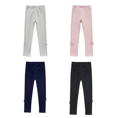 Jednobarevné dívčí legíny 3-10 let Pohodlné elastické kalhoty