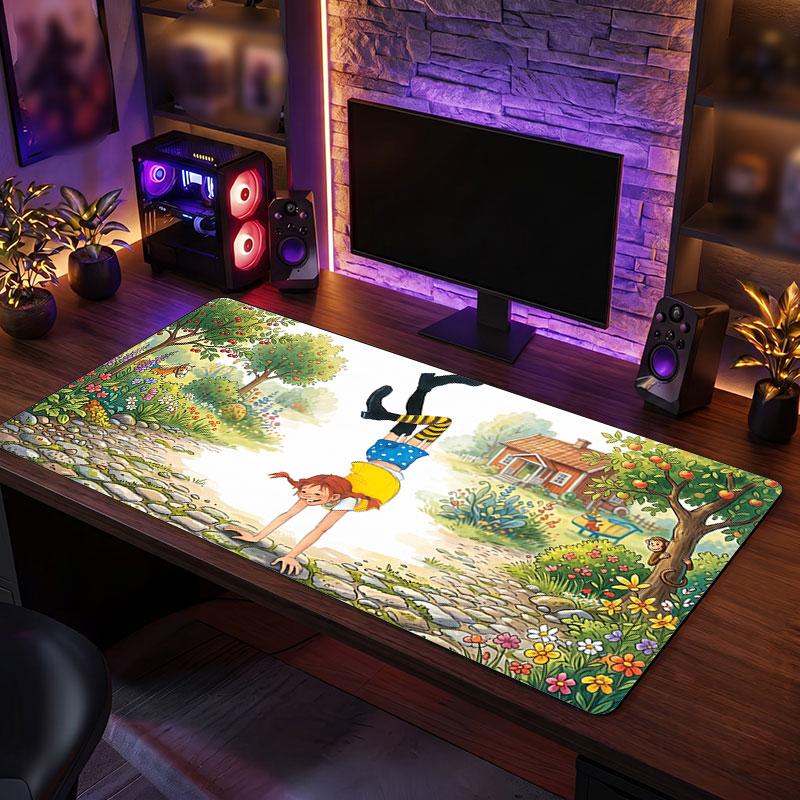 Big Mouse PadPippi Longstocking Extended Soft Desk Mat Gaming Office Computer Table Decor Mat