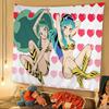Urusei Yatsura Anime DIY Wall Tapestry Hanging Tarot Hippie Wall Rugs Dorm INS Home Decor