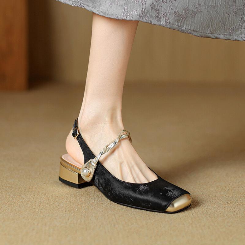 

Summer women s national style bag head sandals rubber soft sole large and small size women s shoes new retro flat bottom empty sandals women 39 чёрный