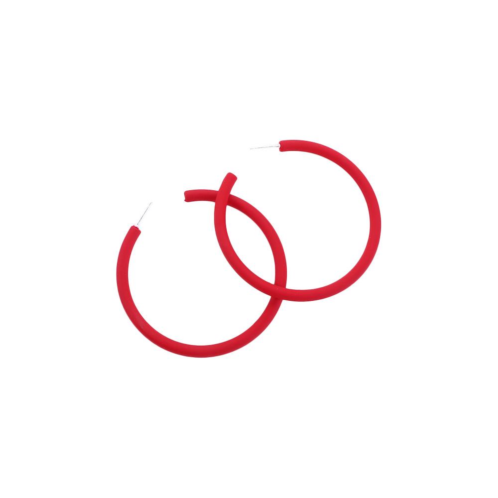 Handmade Round Simple Candy Color Personality Round Earrings C-shaped Hoop Earrings Women Jewelry