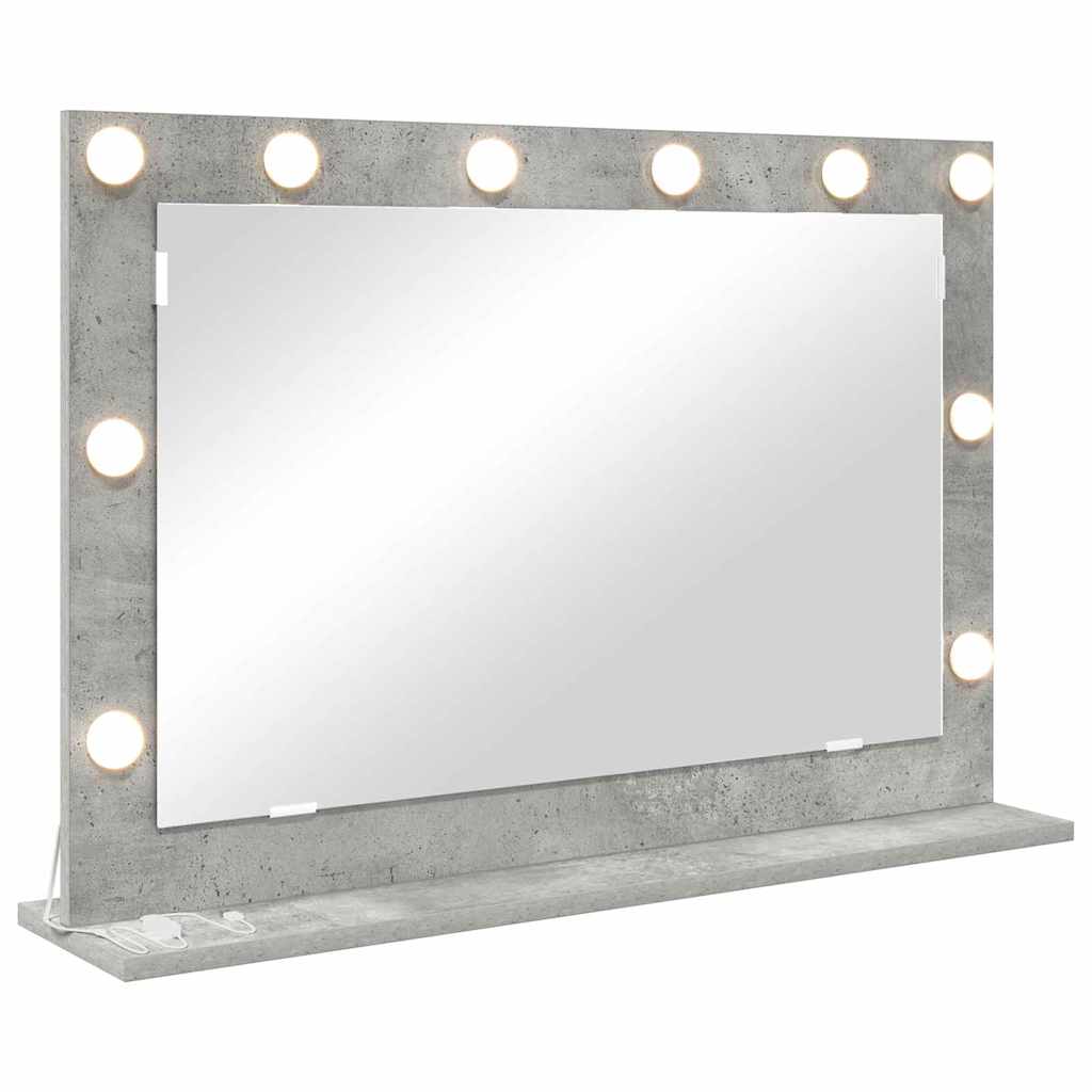 Bathroom Mirror Right Angled Concrete Grey 80 x 55 x 18 cm