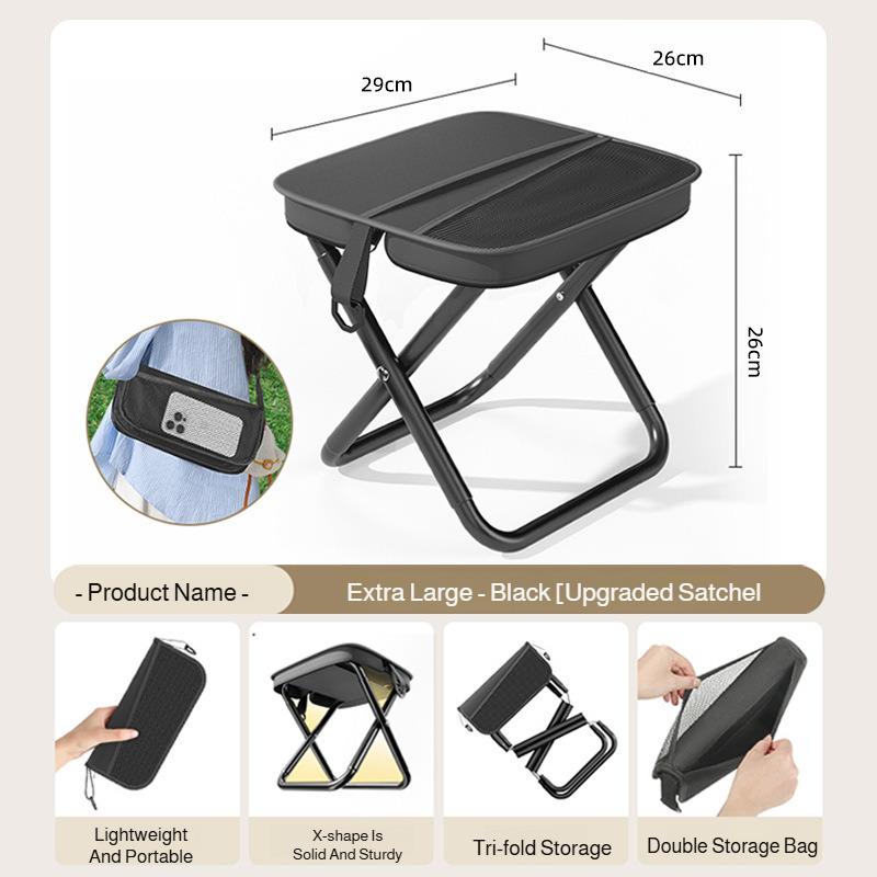 

Backpack Fish Stool Portable Foldable Stool with Carry Bag Lightweight Mini Easy Travel Carry Outdoor Picnic Bench Chair