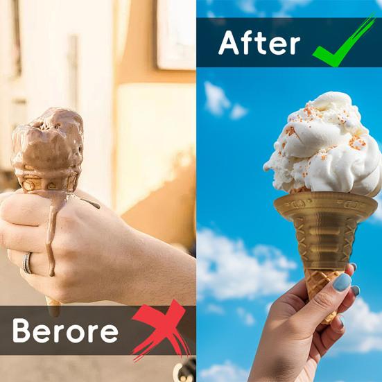 Ice Cream Stand No Drip Reusable Ice Cream Cone Holder Anti-Dirt Leak-Proof Snow Cone Holder for Home Summer Pool Parties