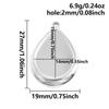 6pcs New Steel Color Cabochon Charm No Fade Oval Round Water Droplet Pendant Metal DIY Stainless Steel Charms For Jewelry Making