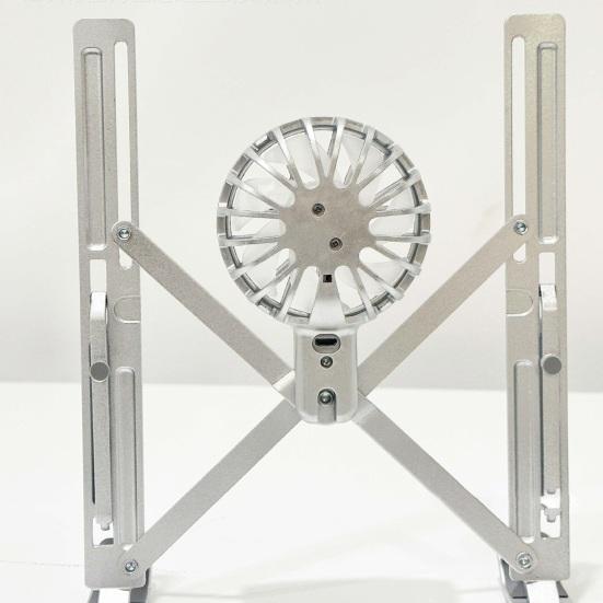 Aluminum Alloy Laptop Stand with Heat Dissipation Fan Portable Folding Lightweight Heavy Duty Metal Desktop Tablet Computer Riser Holder