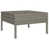Vidaxl 5-Cz. Garden Lounge Set, Cushions, Grey, Rattan PE