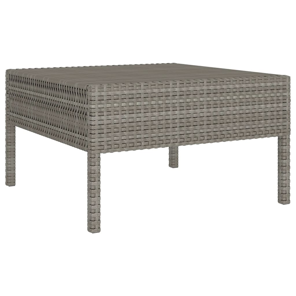 Vidaxl 5-Cz. Garden Lounge Set, Cushions, Grey, Rattan PE